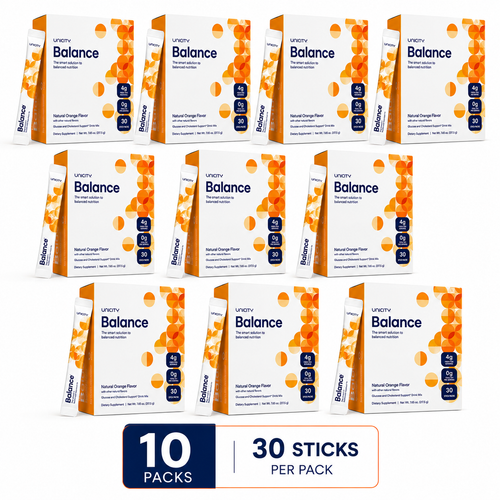 10-Pack Unicity Balance Bundle – 30 Sticks Per Pack | Natural Orange Flavor+2 Tumblers gift