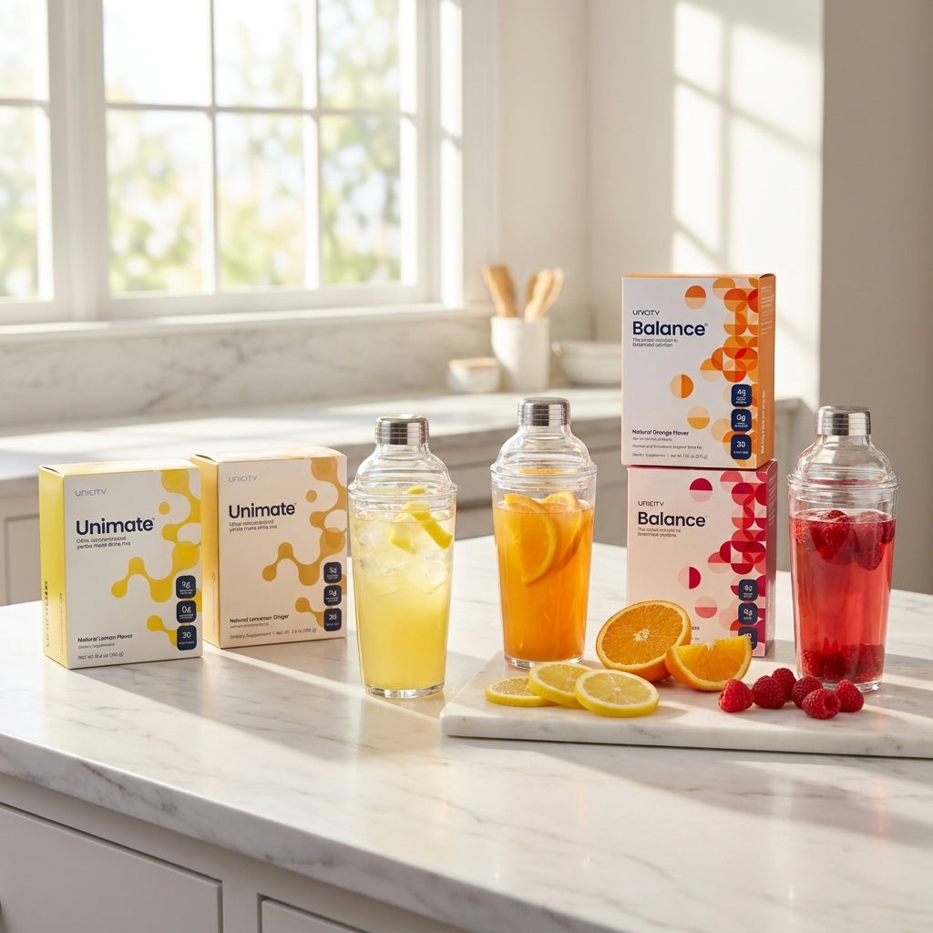 Unicity Complete Ultimate Wellness Bundle – Unimate & Balance 4-Pack Variety System (120 Stick Packs)