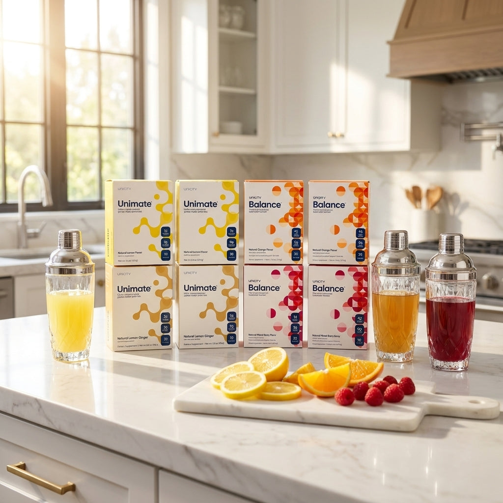 Unicity Complete Ultimate Vitality Mega System – 8-Pack Flavor Collection (240 Stick Packs / 60-Day Supply)