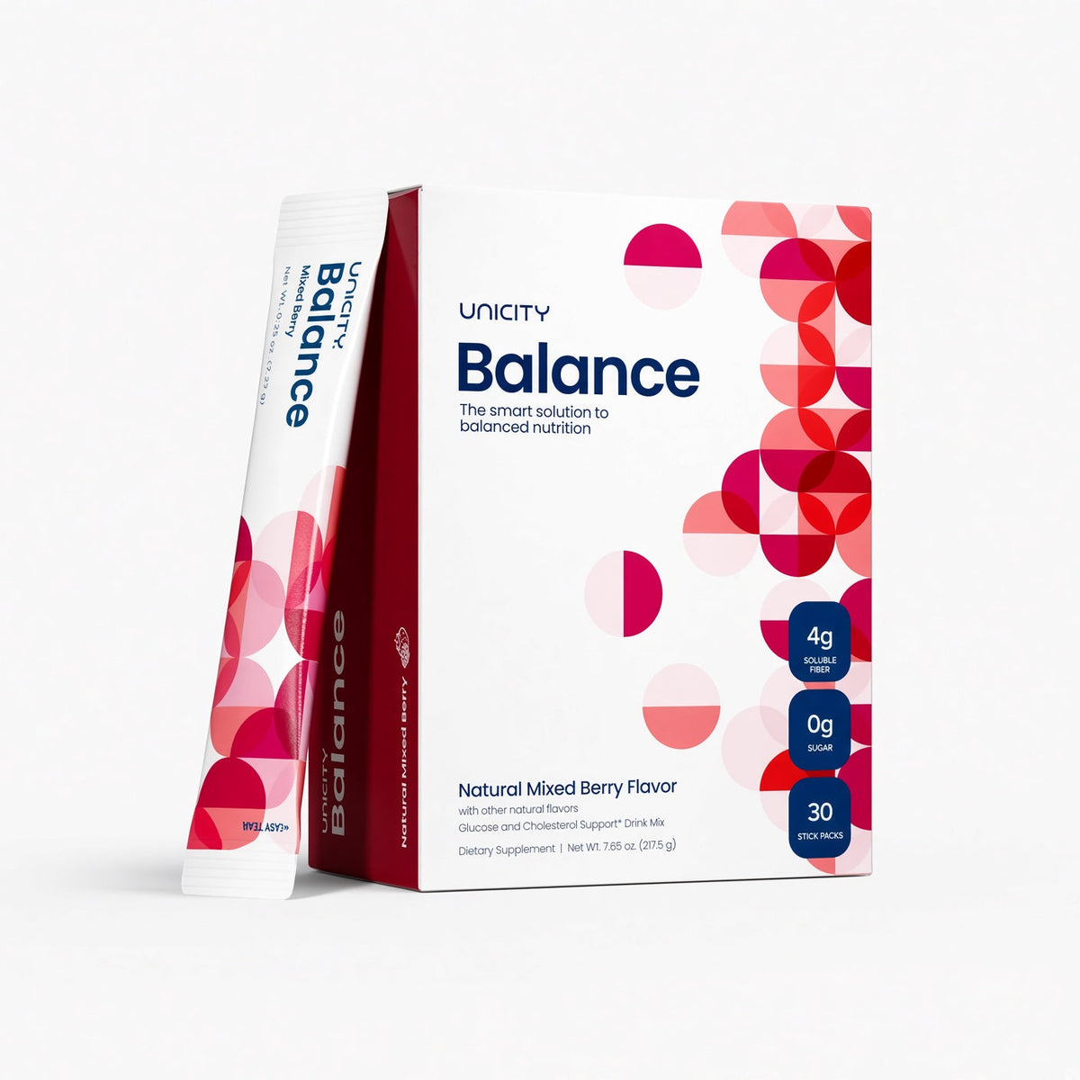 Unicity Balance Daily Fiber Supplement – Natural Mixed Berry (30 Stick Packs)